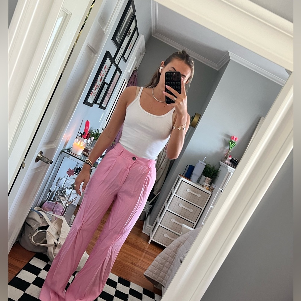 Pink trousers